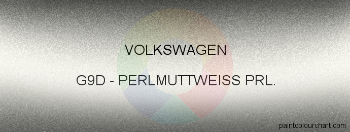 Volkswagen paint G9D Perlmuttweiss Prl.