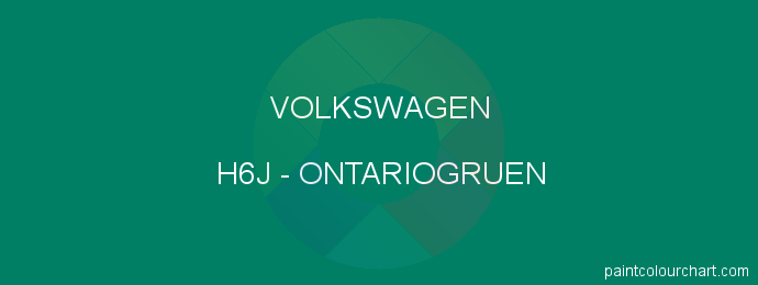 Volkswagen paint H6J Ontariogruen