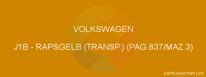 Volkswagen paint J1B Rapsgelb (transp.) (pag.837/maz.3)