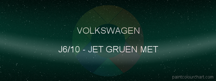 Volkswagen paint J6/10 Jet Gruen Met
