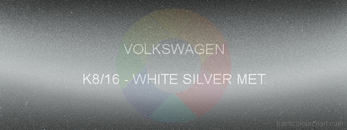 Volkswagen paint K8/16 White Silver Met.