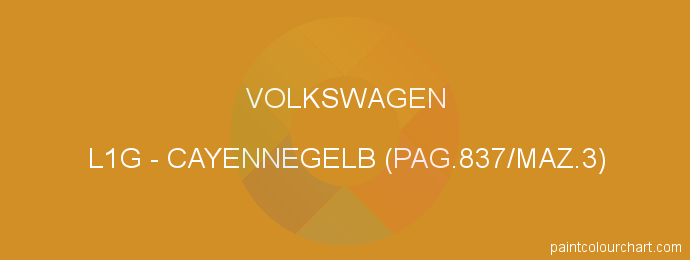 Volkswagen paint L1G Cayennegelb (pag.837/maz.3)