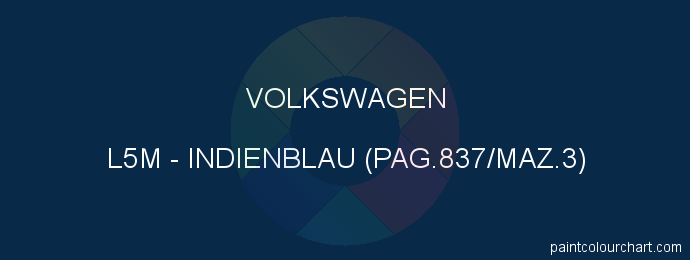 Volkswagen paint L5M Indienblau (pag.837/maz.3)