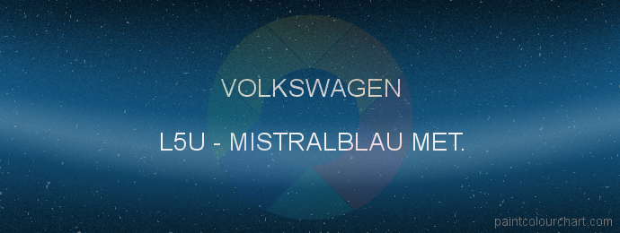 Volkswagen paint L5U Mistralblau Met.