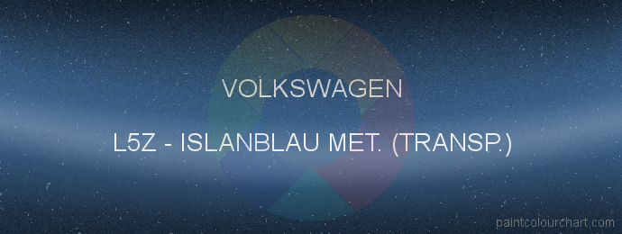 Volkswagen paint L5Z Islanblau Met. (transp.)