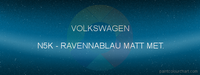Volkswagen paint N5K Ravennablau Matt Met.