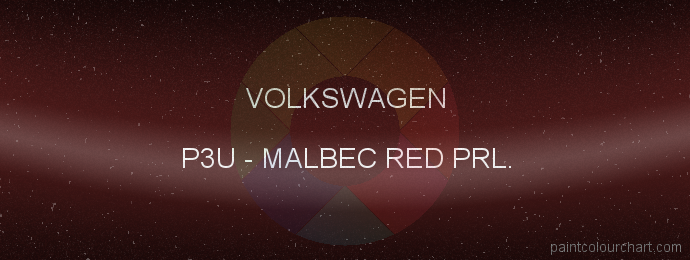 Volkswagen paint P3U Malbec Red Prl.