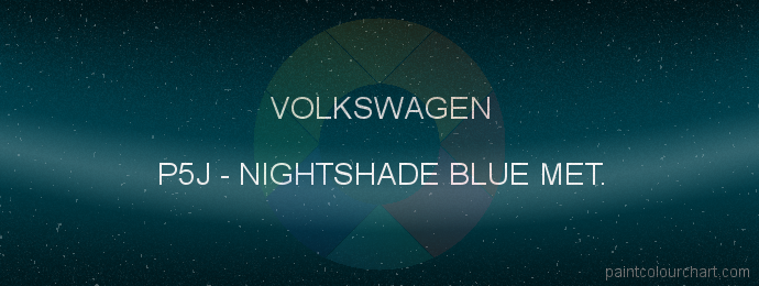 Volkswagen paint P5J Nightshade Blue Met.