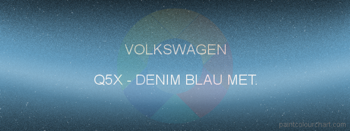 Volkswagen paint Q5X Denim Blau Met.