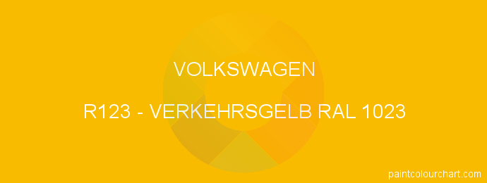 Volkswagen paint R123 Verkehrsgelb Ral 1023