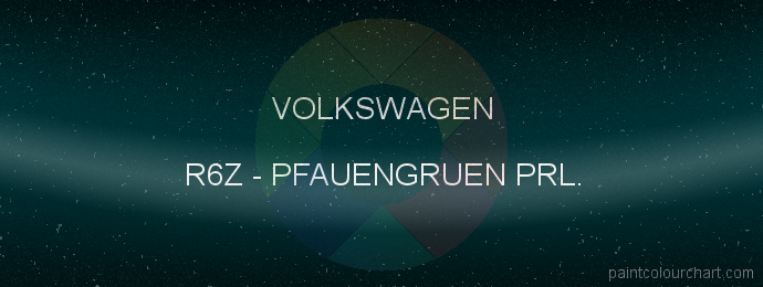 Volkswagen paint R6Z Pfauengruen Prl.