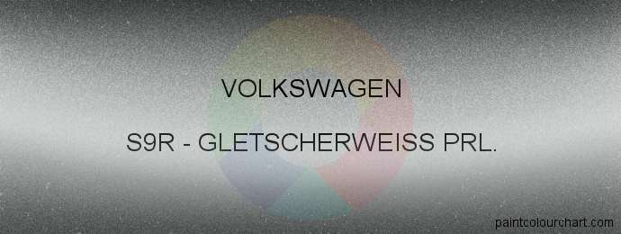 Volkswagen paint S9R Gletscherweiss Prl.