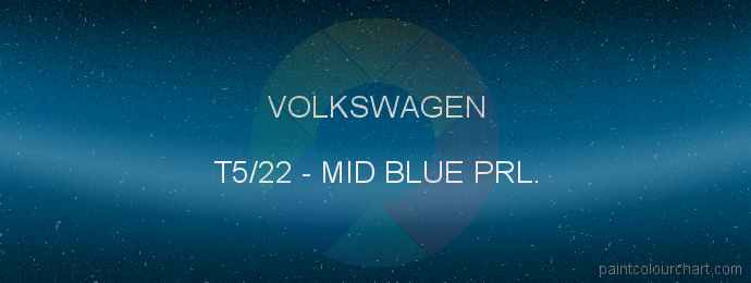 Volkswagen paint T5/22 Mid Blue Prl.