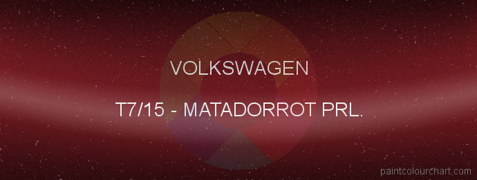 Volkswagen paint T7/15 Matadorrot Prl.