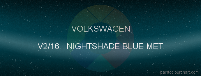 Volkswagen paint V2/16 Nightshade Blue Met.