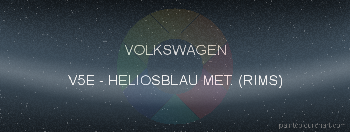 Volkswagen paint V5E Heliosblau Met. (rims)