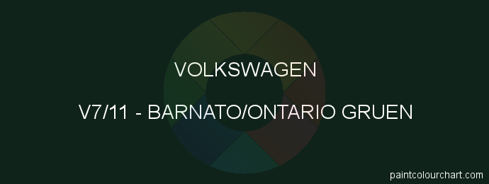 Volkswagen paint V7/11 Barnato/ontario Gruen