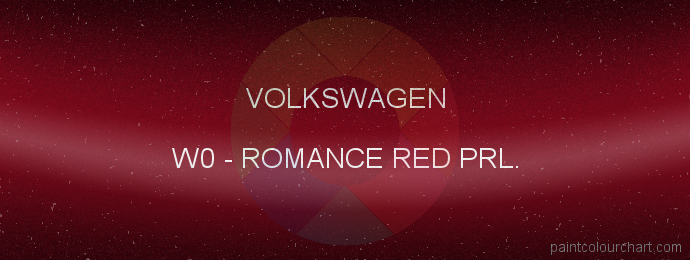 Volkswagen paint W0 Romance Red Prl.