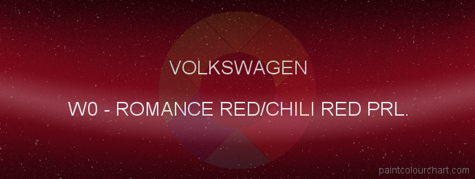 Volkswagen paint W0 Romance Red/chili Red Prl.