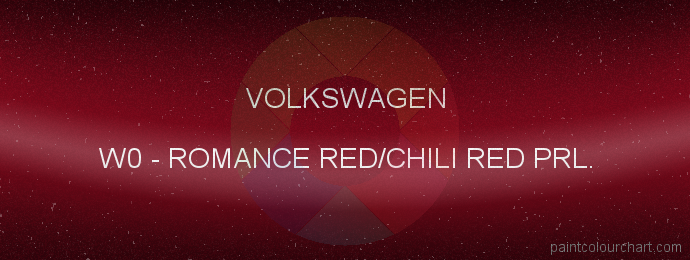 Volkswagen paint W0 Romance Red Prl.