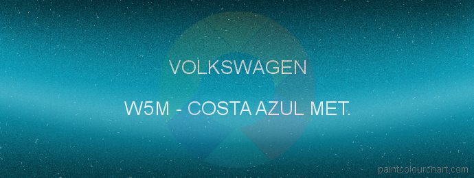 Volkswagen paint W5M Costa Azul Met.