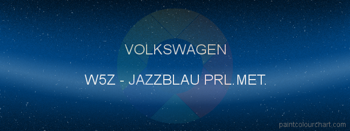 Volkswagen paint W5Z Jazzblau Prl.met.