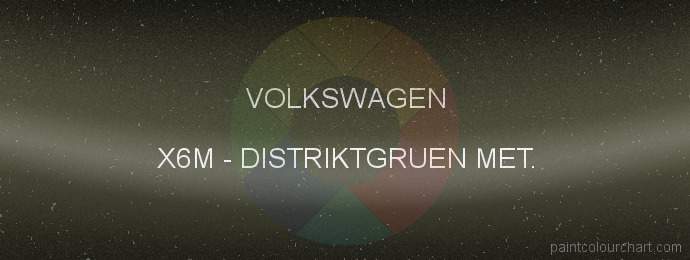 Volkswagen paint X6M Distriktgruen Met.