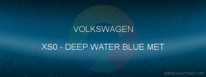 Volkswagen paint XS0 Deep Water Blue Met.