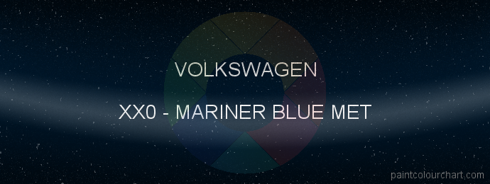 Volkswagen paint XX0 Mariner Blue Met