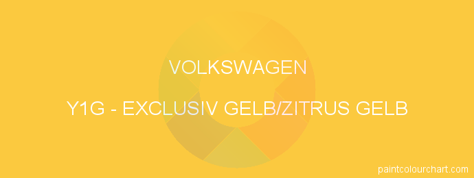 Volkswagen paint Y1G Exclusiv Gelb/zitrus Gelb