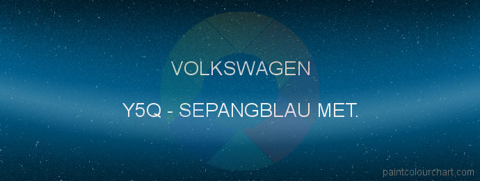 Volkswagen paint Y5Q Sepangblau Met.
