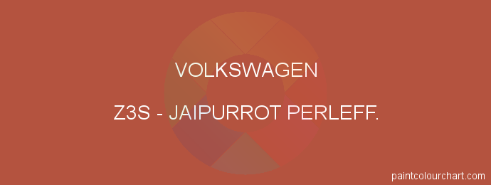 Volkswagen paint Z3S Jaipurrot Perleff.