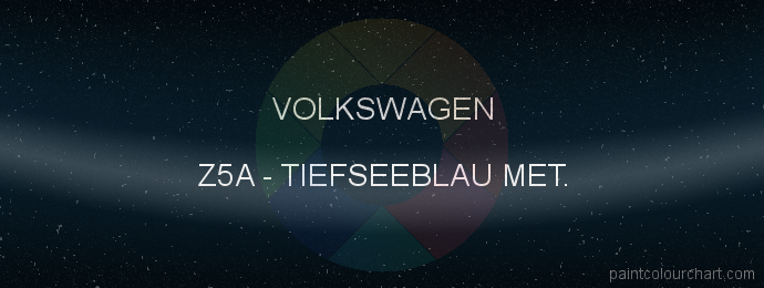 Volkswagen paint Z5A Tiefseeblau Met.