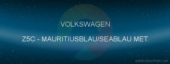 Volkswagen paint Z5C Mauritiusblau/seablau Met.