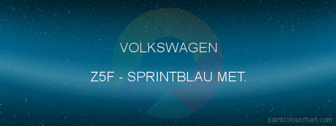 Volkswagen paint Z5F Sprintblau Met.