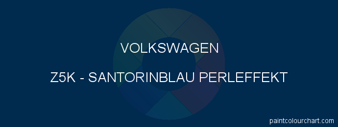 Volkswagen paint Z5K Santorinblau Perleffekt