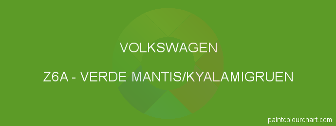 Volkswagen paint Z6A Verde Mantis/kyalamigruen