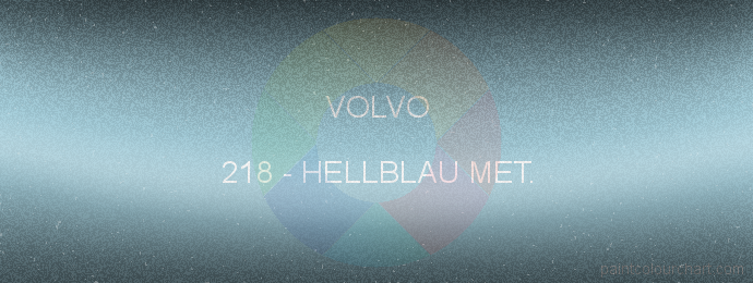 Volvo paint 218 Hellblau Met.