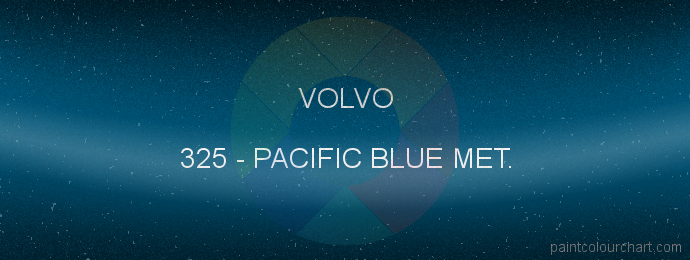 Volvo paint 325 Pacific Blue Met.