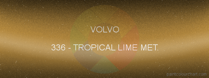 Volvo paint 336 Tropical Lime Met.