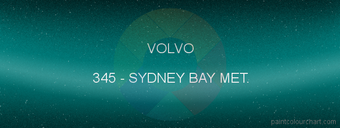 Volvo paint 345 Sydney Bay Met.