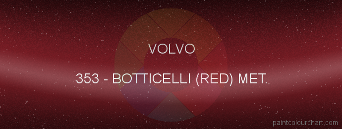 Volvo paint 353 Botticelli (red) Met.