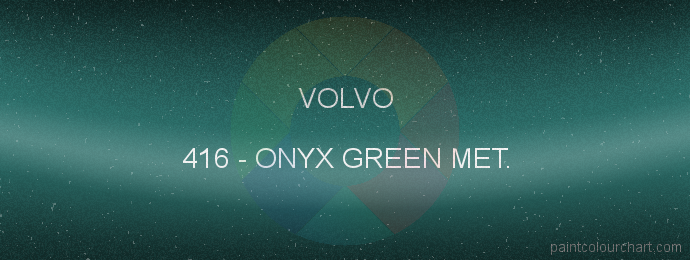 Volvo paint 416 Onyx Green Met.