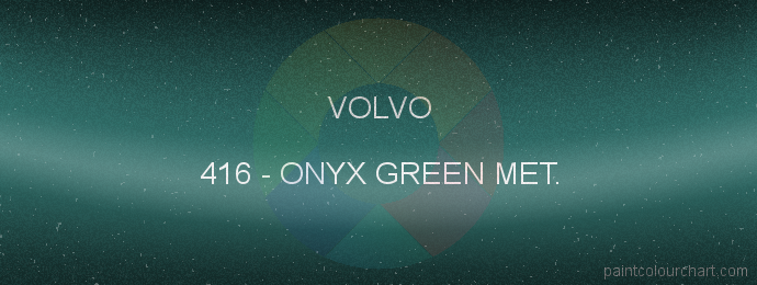 Volvo paint 416 Onyx Green Met.