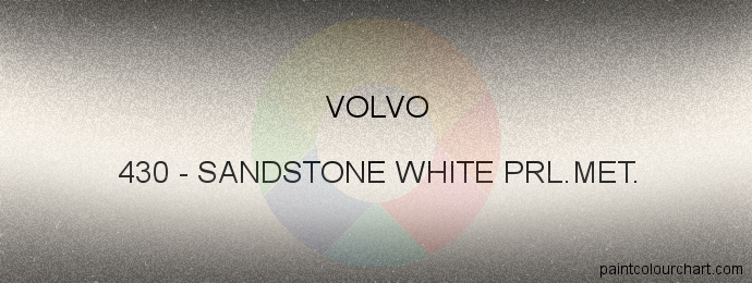 Volvo paint 430 Sandstone White Prl.met.