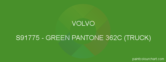 Volvo paint S91775 Green Pantone 362c (truck)