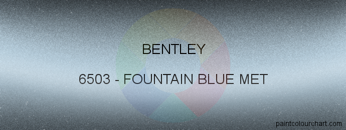 Bentley paint 6503 Fountain Blue Met