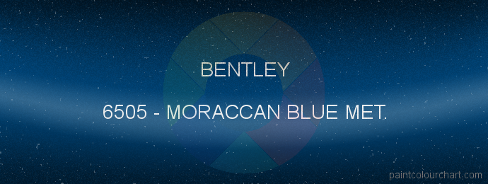 Bentley paint 6505 Moraccan Blue Met.