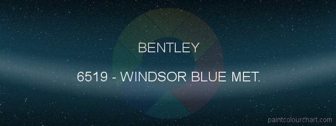 Bentley paint 6519 Windsor Blue Met.