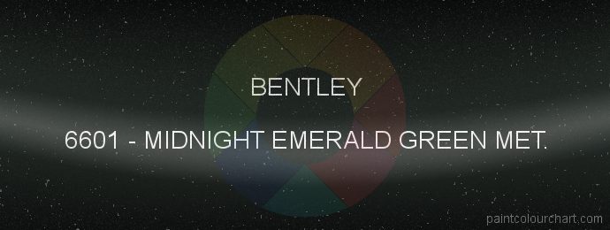 Bentley paint 6601 Midnight Emerald Green Met.